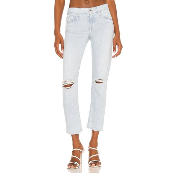 NWT Adriano Goldschmied AG Ex-Boyfriend Slim in Premiere Destroyed Jeans 28 - Picture 1 of 11